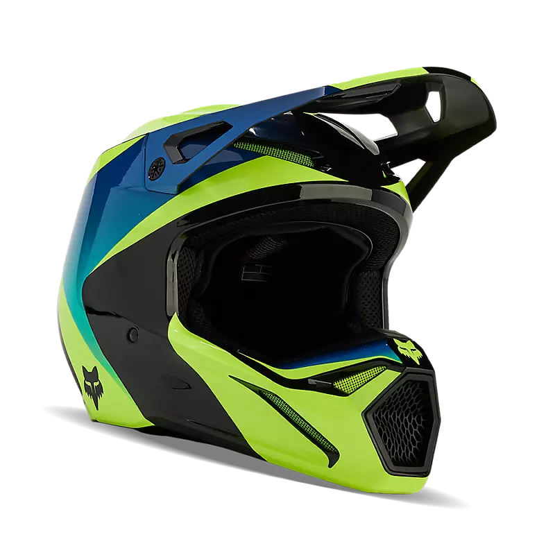 ADULT V1 STREAK HELMET (Black/Yellow) | Fox