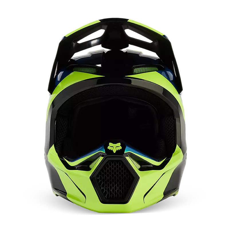 ADULT V1 STREAK HELMET (Black/Yellow) | Fox