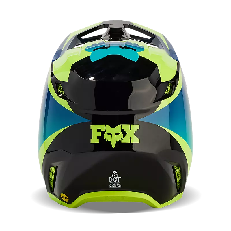 ADULT V1 STREAK HELMET (Black/Yellow) | Fox