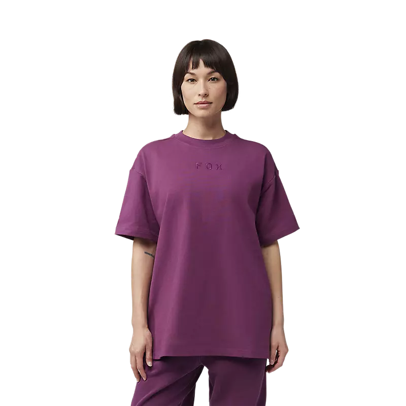 WOMENS WORDMARK OVERSIZED SS TEE (SANGRIA) | Fox Racing