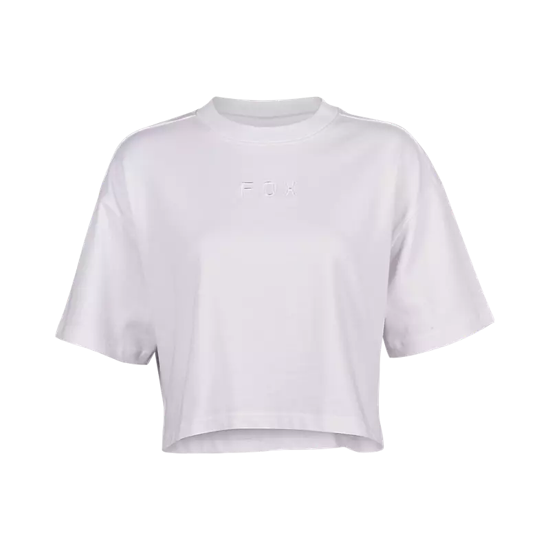 WOMEN'S WORDMARK OS CROP TEE (White) | Fox Racing