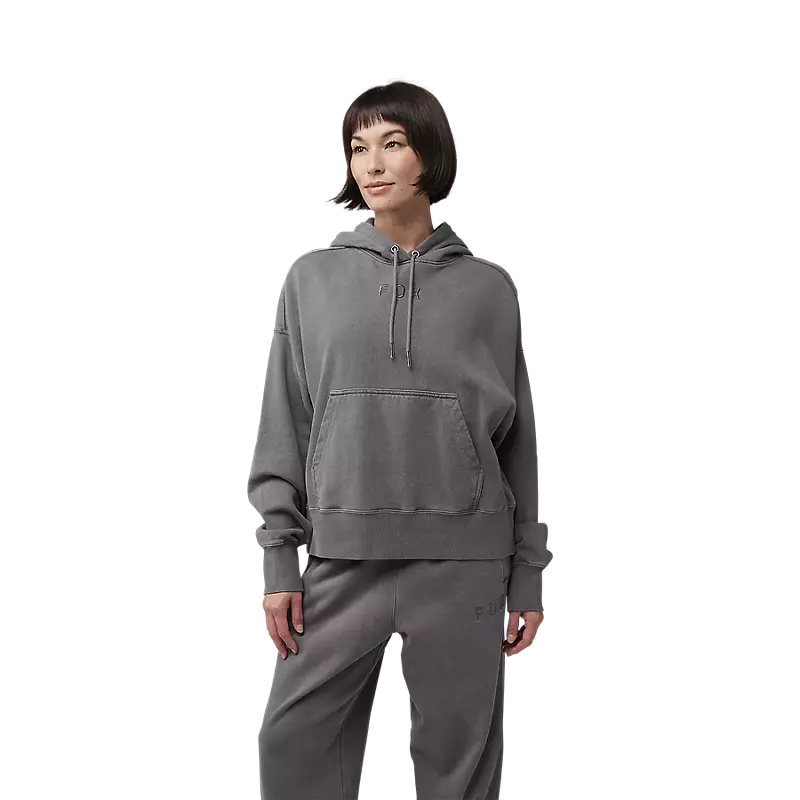 WOMENS WORDMARK OVERSIZED FLEECE PO (PEWTER) | Fox Racing