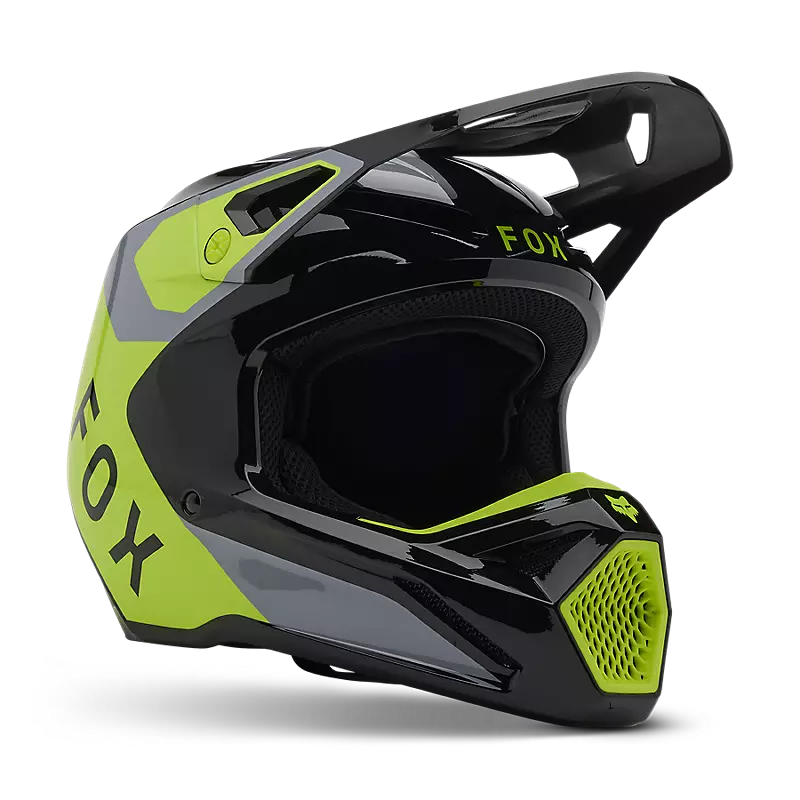 V1 LEAN HELMET (Grey/Yellow) | Fox Racing