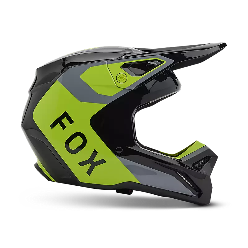 YTH V1 LEAN HELMET (Gry/Ylw) | Fox Racing