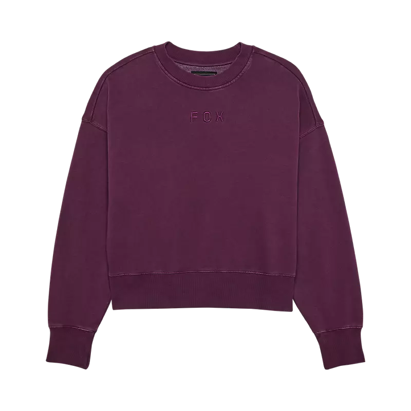 W WORDMARK OVERSIZED FLEECE CREW (SANGRIA) | Fox Racing