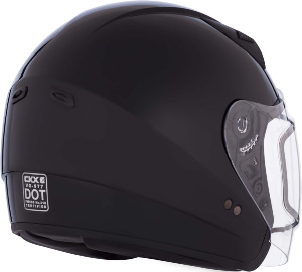 VG977 OPEN FACE DUAL LENS HELMET (Glossy Black) | CKX