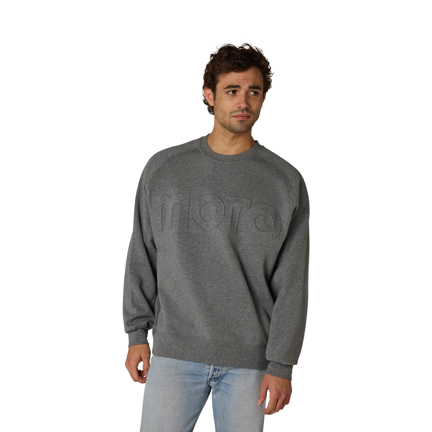MOTO-X FLEECE CREWNECK (Heather Graphite) | Fox Racing