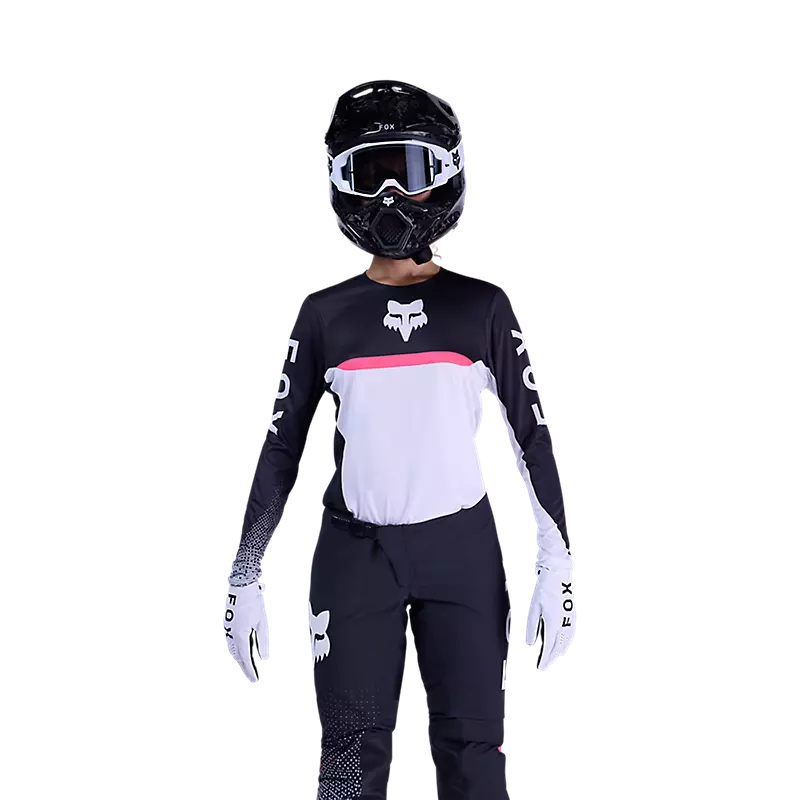 WOMEN'S FLEXAIR FRACTURE JERSEY (White/Black) | Fox Racing