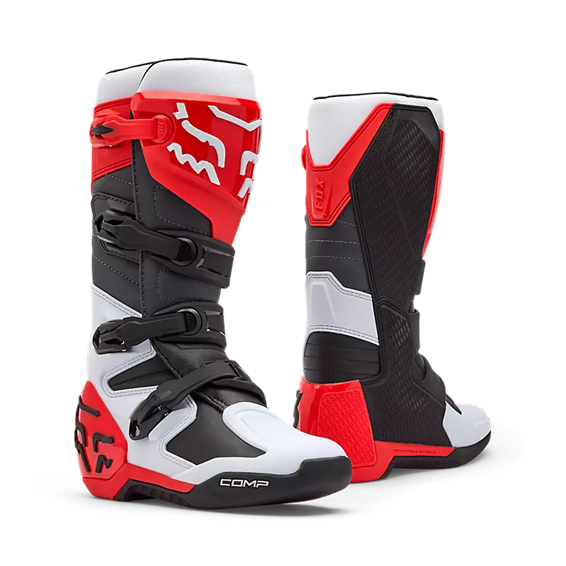 COMP BOOT (White/Flo Red) | Fox Racing