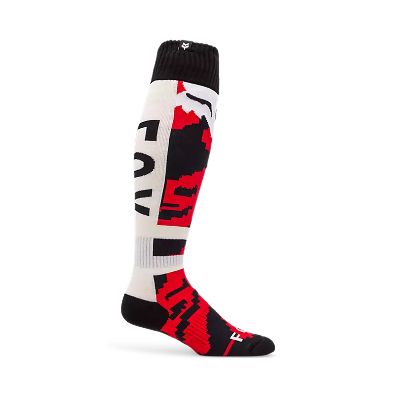 180 KAIROS SOCK (White/Flo Red) | Fox Racing