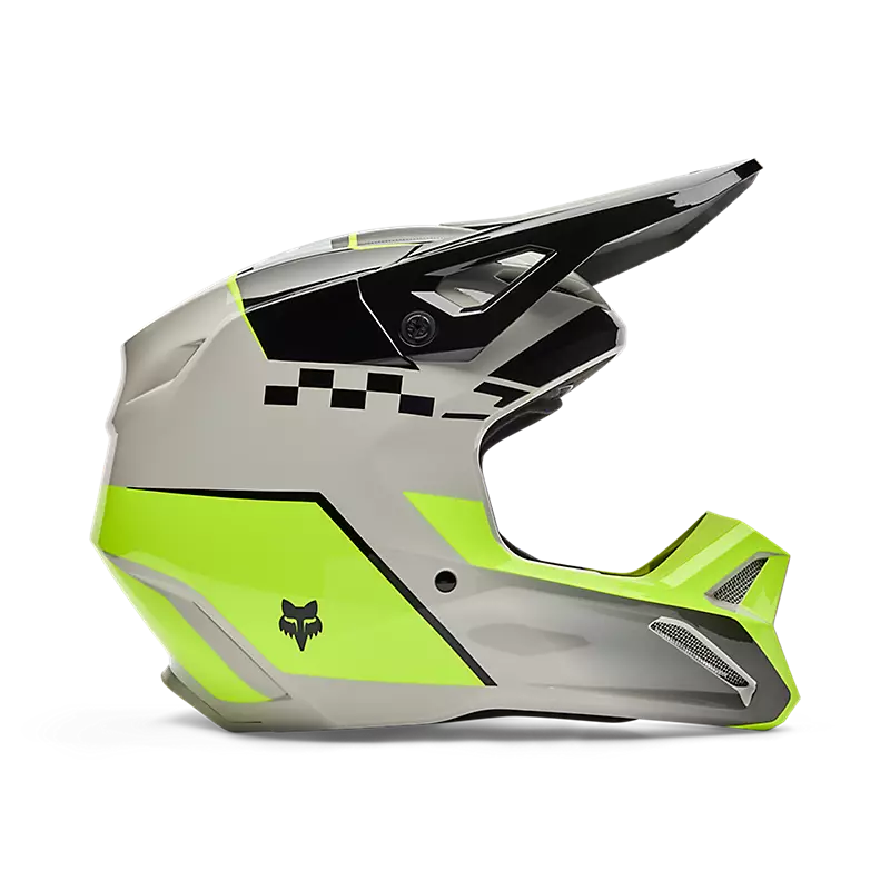 YOUTH V1 COLLECT HELMET (Grey/Yellow) | Fox Racing