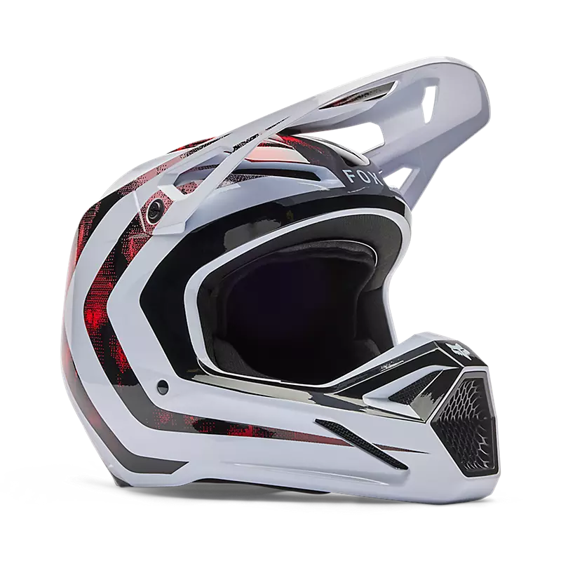 V1 KAIROS HELMET (White/Flo Red) | Fox Racing