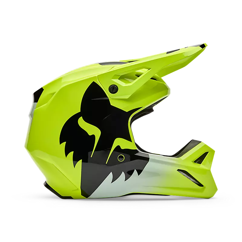 YOUTH V1 SHIELD HELMET (Flo Yellow) | Fox Racing
