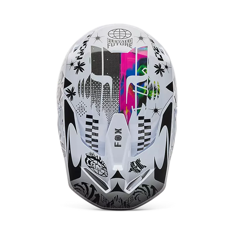 V1 IMAGE COSMO HELMET (Black/White) | Fox Racing