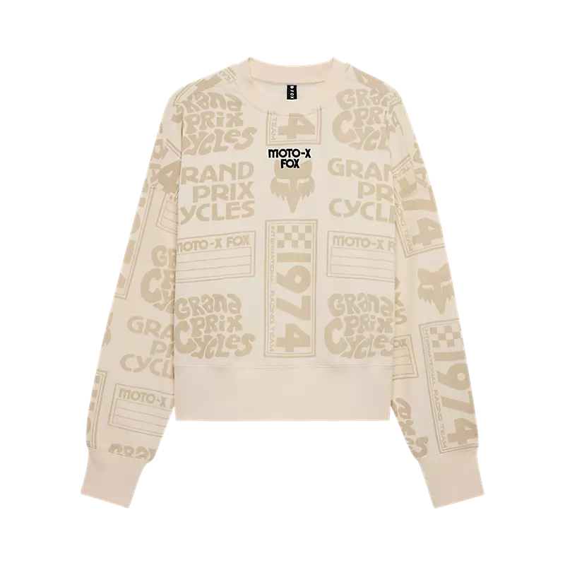 WOMEN'S CIRCA 74 OVERSIZED FLC CREW (Off White) | Fox Racing
