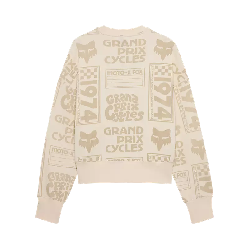 WOMEN'S CIRCA 74 OVERSIZED FLC CREW (Off White) | Fox Racing