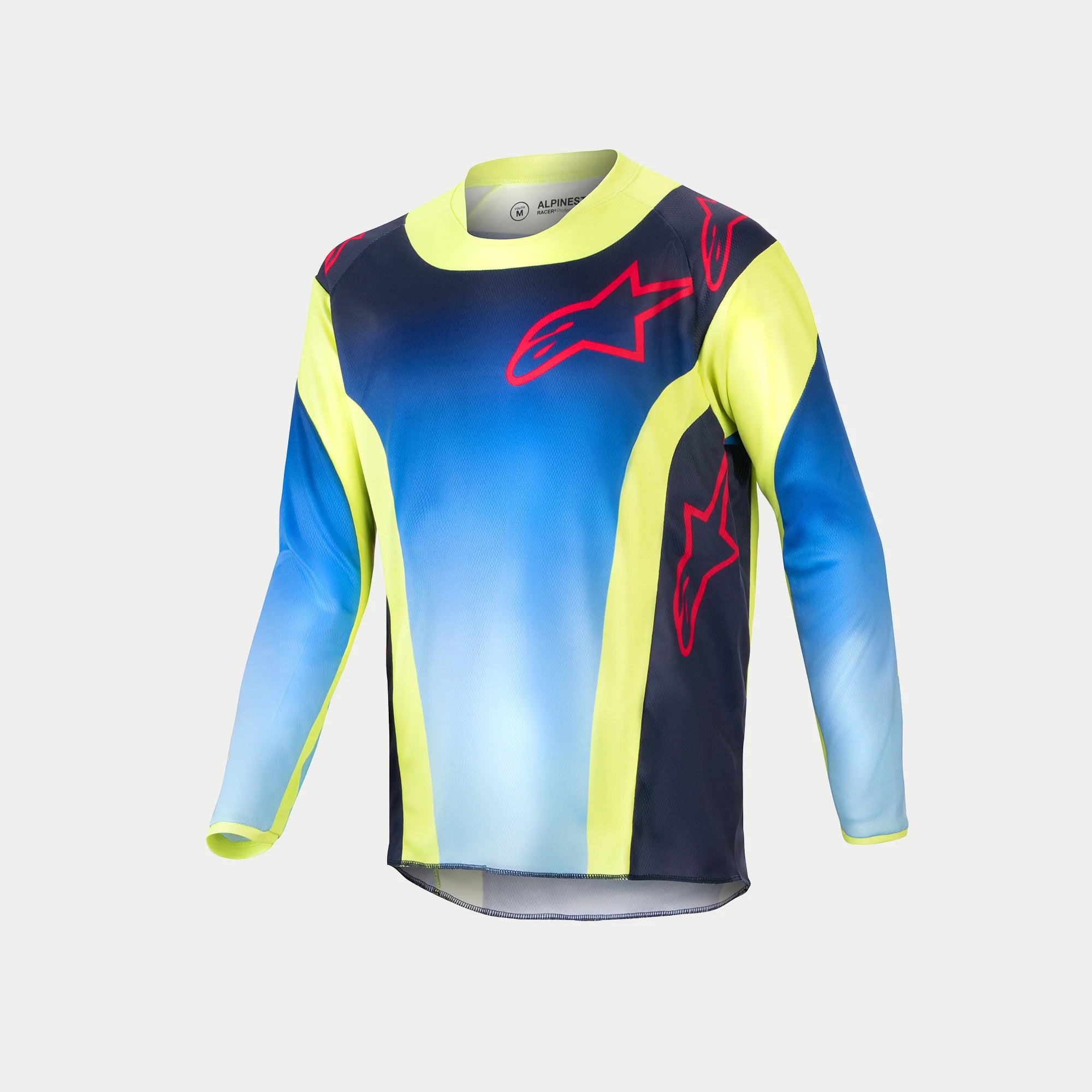 ALPINESTAR YOUTH JERSEY R-HOEN (Yellow Fluo/Blue Night/Navy) | Parts Canada