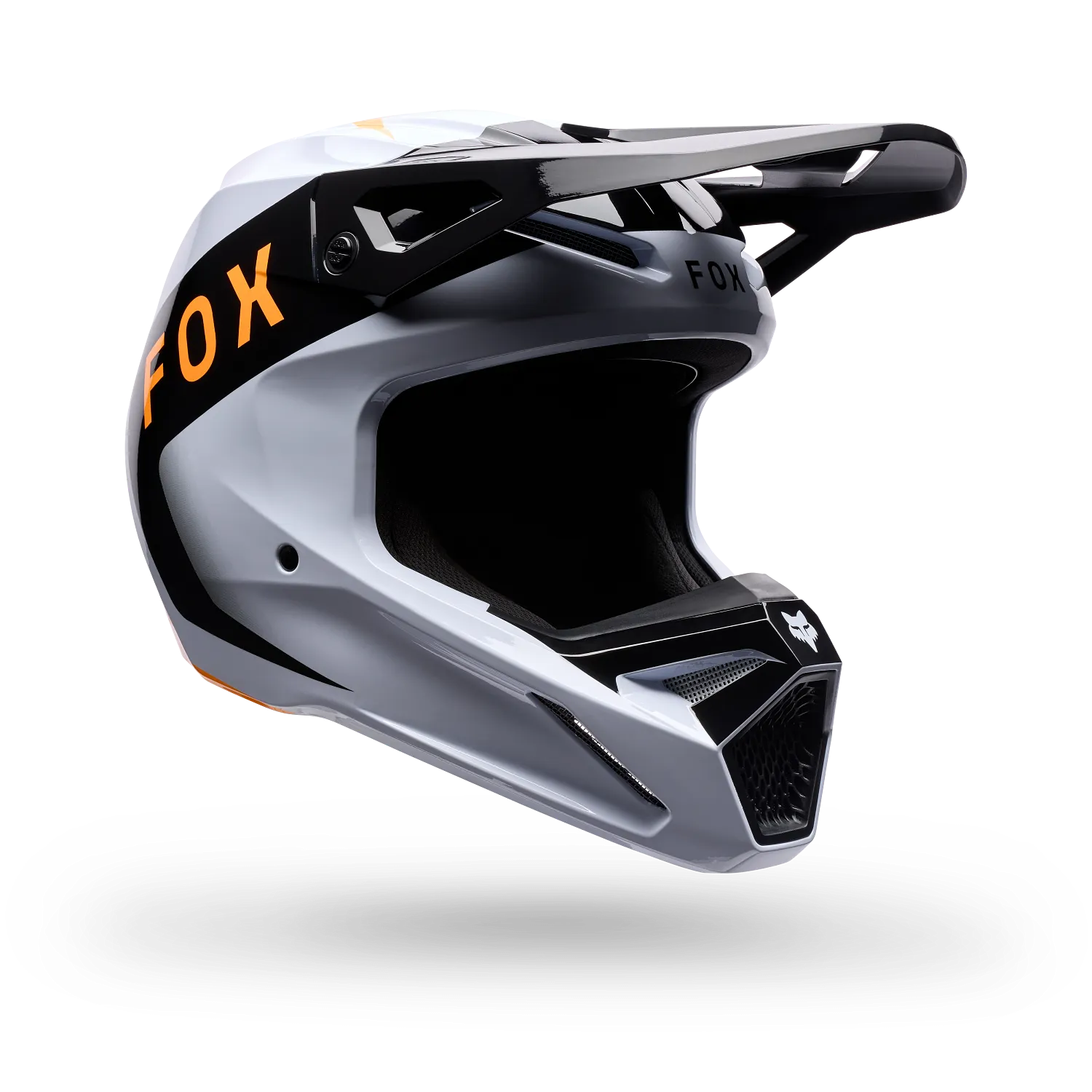 ADULT V1 NOBLE MOTOCROSS HELMET (Black/White) | Fox Racing