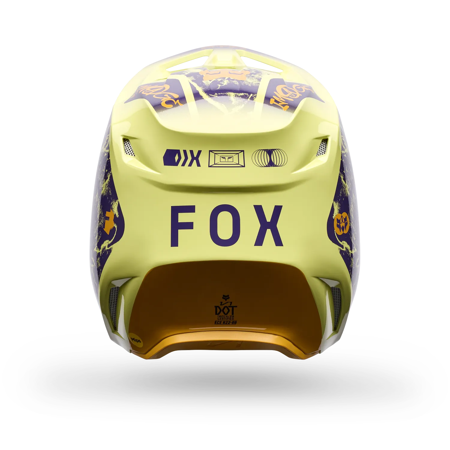 V1 IMAGE PRINT HELMET (PR YLW) | FOX RACING