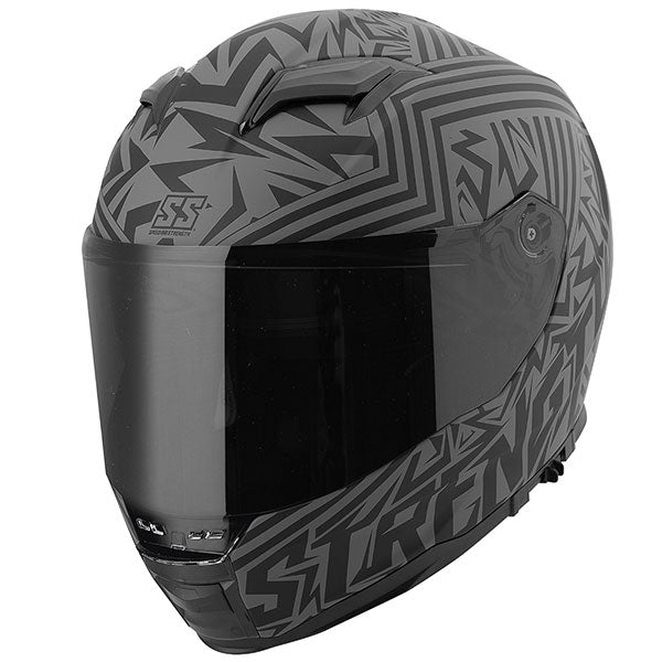 ADULT SS1650 LUNATIC FRINGE FULL FACE HELMET (Grey/Black) | Speed and Strength
