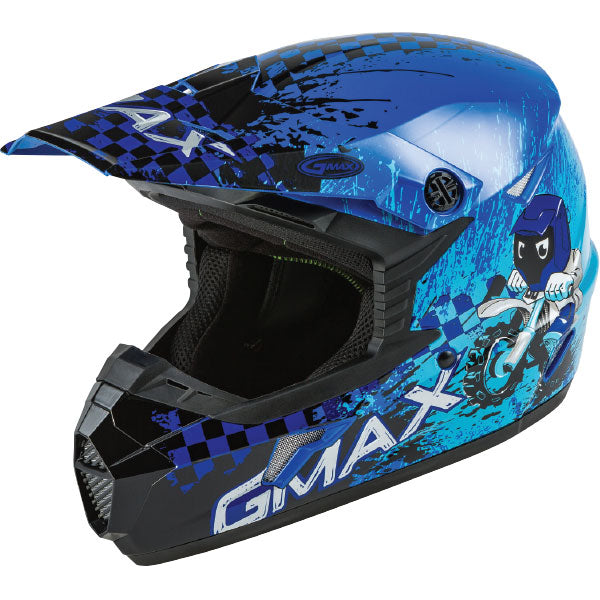 YOUTH MX46Y ANIM8 YOUTH MX HELMET (Blue) | Gmax