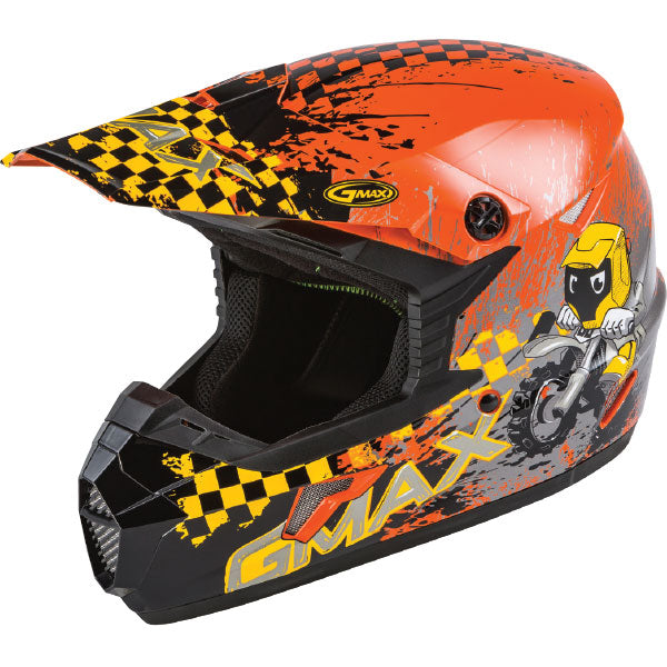 YOUTH MX46Y ANIM8 YOUTH MX HELMET (Orange) | Gmax