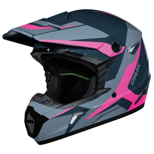 MX46 CYCLUS MX HELMET (Grey/Pink)) | GMAX