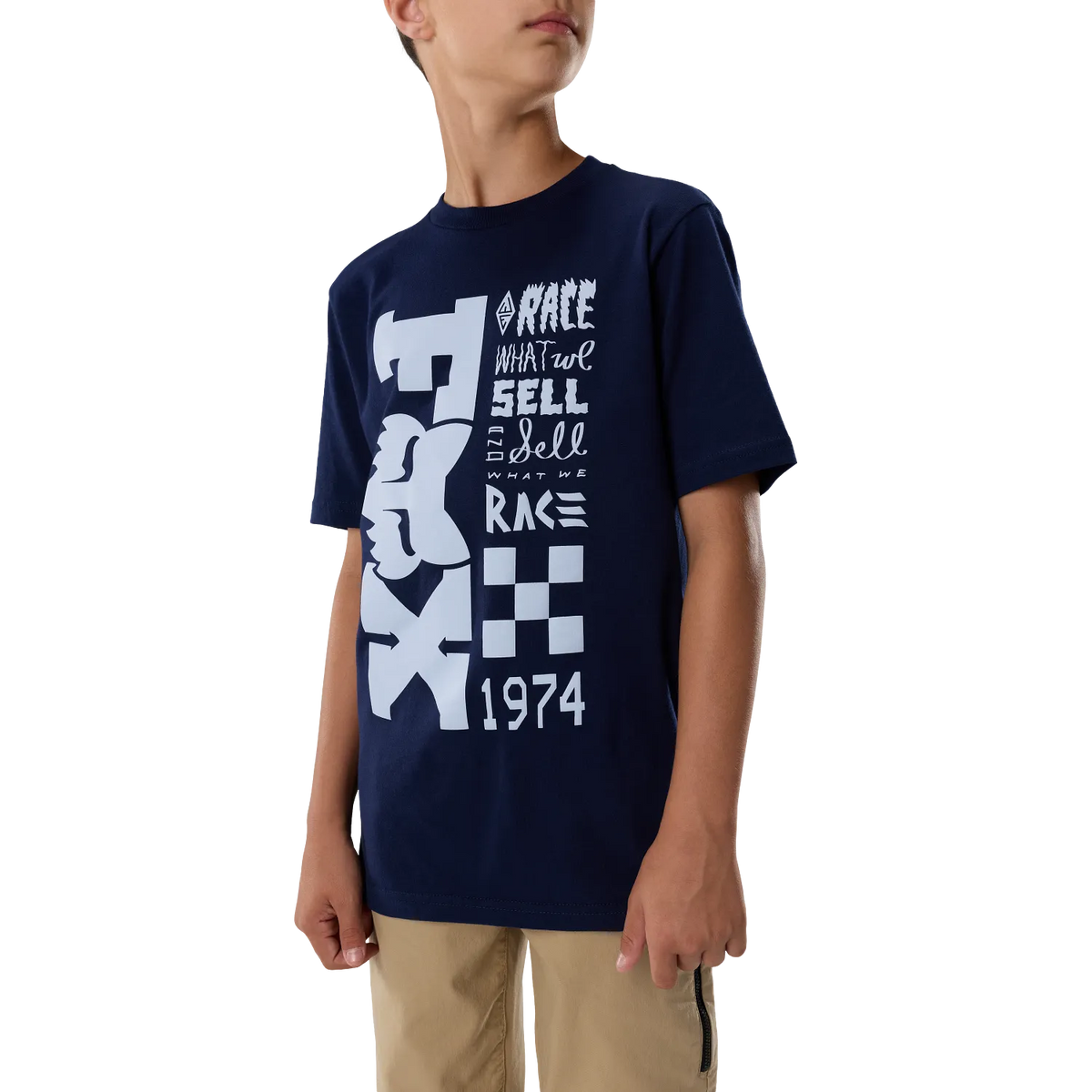 YOUTH BEND SS TEE (NVY) | FOX RACING
