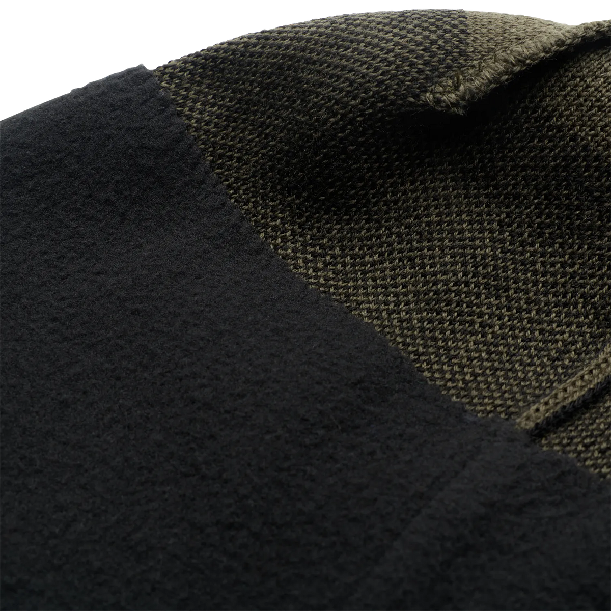 FOXHEAD X JACQUARD BEANIE (OLV GRN) | Fox Racing close-up image showing fabric texture and colors.