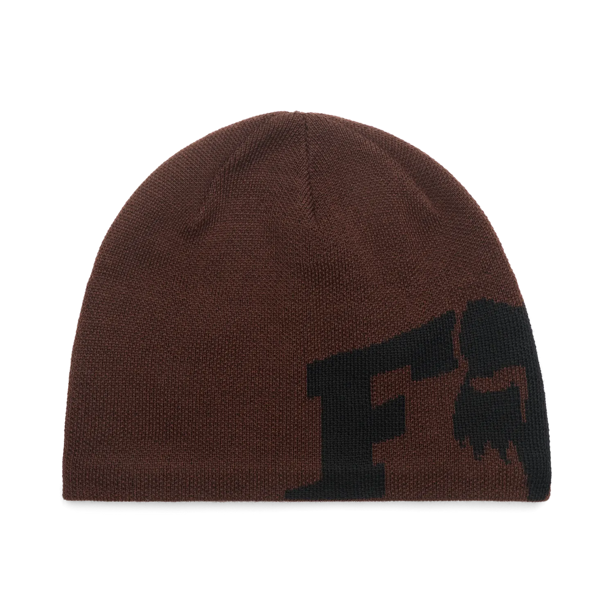 FOXHEAD X JACQUARD BEANIE (COF) | Fox Racing in brown with contrasting graphic design.