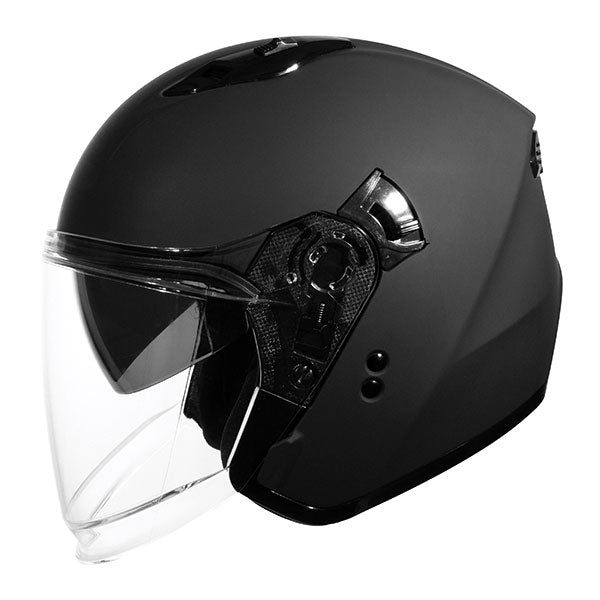 duke matte black motorcycle helmet OF-87 DUKE OPEN FACE HELMET (Matte Black)