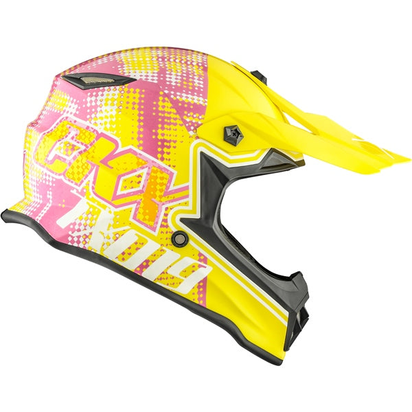 TX019Y YOUTH OFF ROAD HELMET (Gleam Gloss Yellow/Pink) | CKX