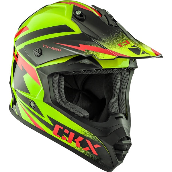 TX228 OFF ROAD HELMET (Bolt Glossy Hi-Viz Yellow) | CKX