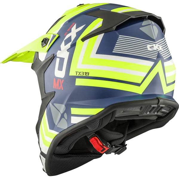 TX319 OFF ROAD HELMET (Arrow Mat Blue/Hi-Viz Yellow) | CKX