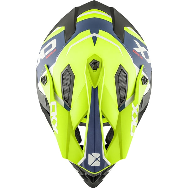 TX319 OFF ROAD HELMET (Arrow Mat Blue/Hi-Viz Yellow) | CKX