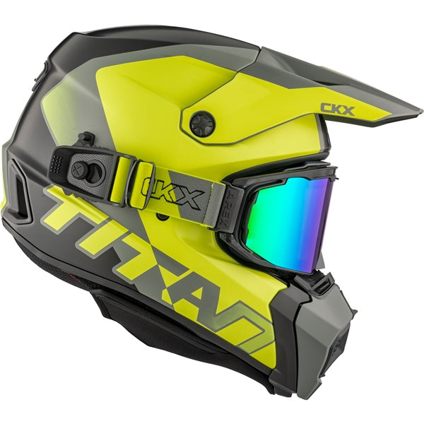 TITAN DUAL LENS WINTER HELMET (Nunavut Mat Sunny Lime) | CKX