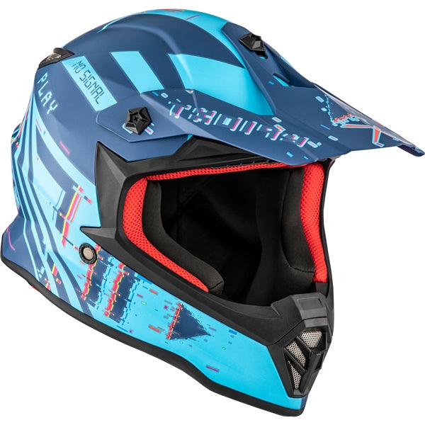 TX019Y YOUTH OFF ROAD HELMET (Error Mat Blue) | CKX