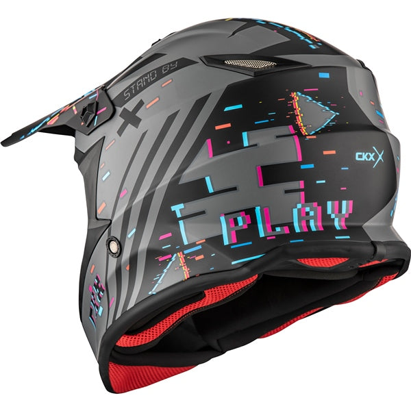 TX019Y YOUTH OFF ROAD HELMET (Error Mat Grey) | CKX
