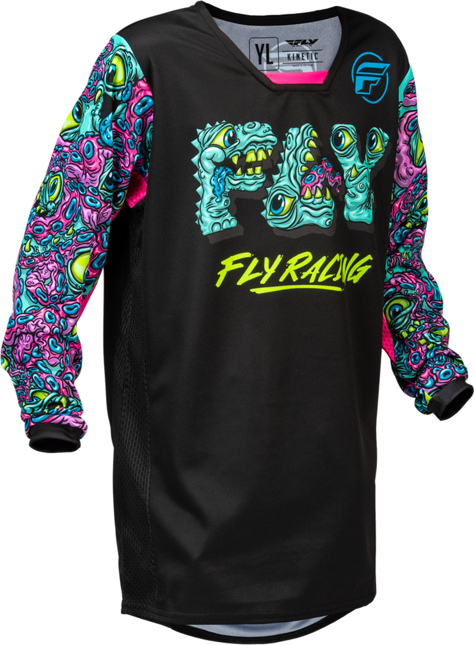 YOUTH KINETIC JERSEY MUTANT BLACK | FLY RACING