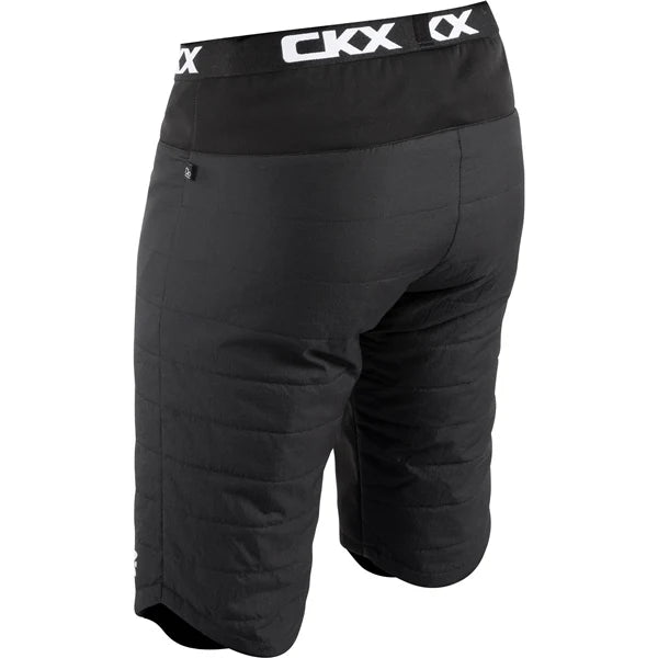 MENS XENTIS INSULATED SHORT (BLACK) | CKX view showing back side with CKX waistband and insulated fabric.