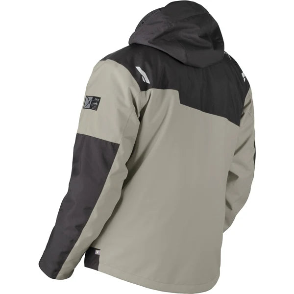 MENS CONQUER JACKET (TITANIUM) | CKX, showing the back view with a multi-layer design and insulated jacket features.