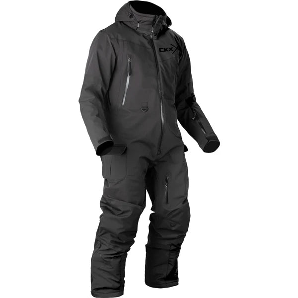 MENS YUKON (BLACK) | CKX waterproof insulated suit with adjustable hood and cargo pockets.
