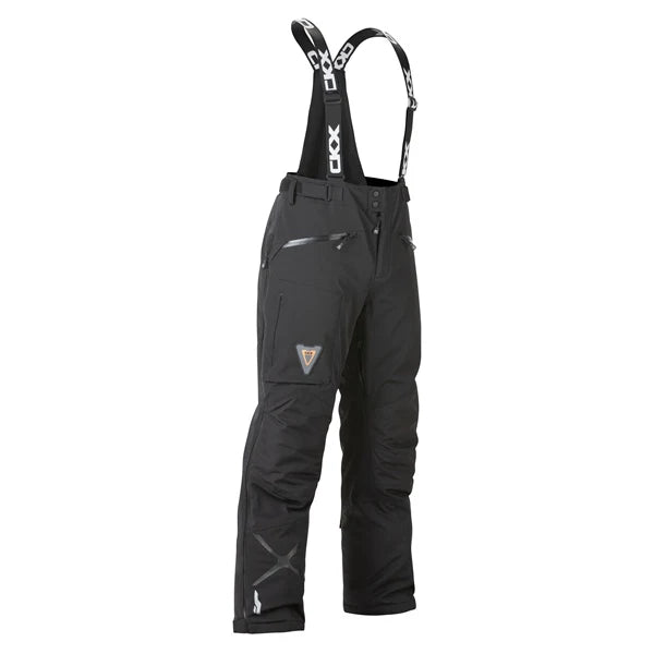 MENS ALASKA PANTS (BLACK) | CKX featuring T4-FLEX fabric, insulation, side zippers, and removable knee pad.