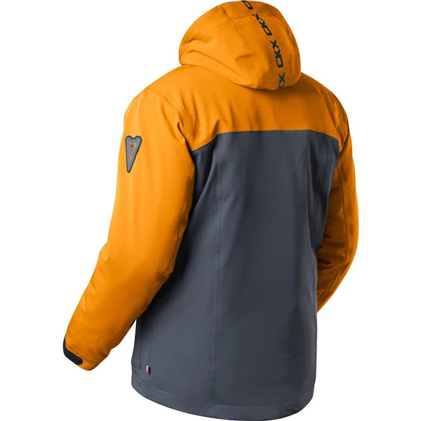 MENS KELTON JACKET (RUSSET ORANGE) | CKX view from the back, showcasing modern design and high-performance winter insulation.