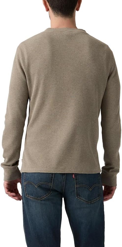 LONG SLEEVE THERMAL 3 BUTTON HENLEY (BRINDLE HEATHER) | LEVIS