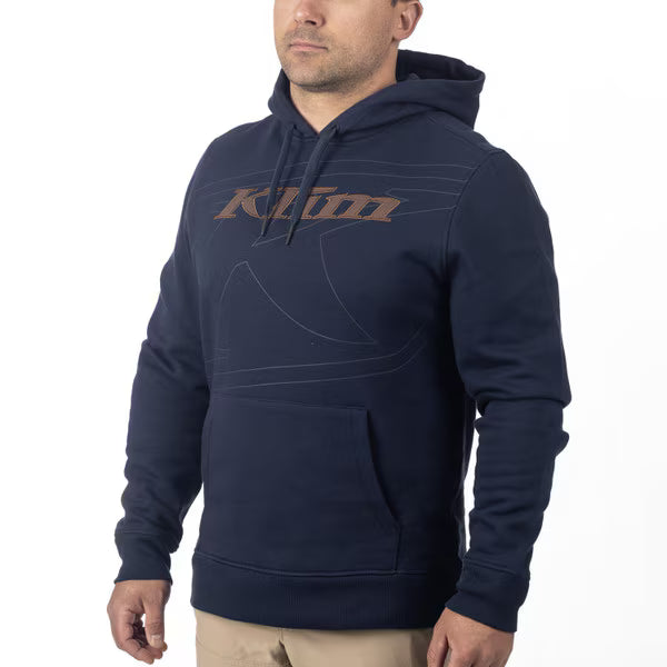MEN'S GLEN PEAKS PULLOVER HOODIE (Blue/Cocoa Brown) | KLIM