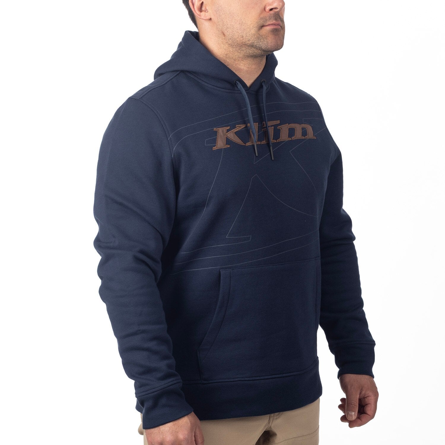 MEN'S GLEN PEAKS PULLOVER HOODIE (Blue/Cocoa Brown) | KLIM