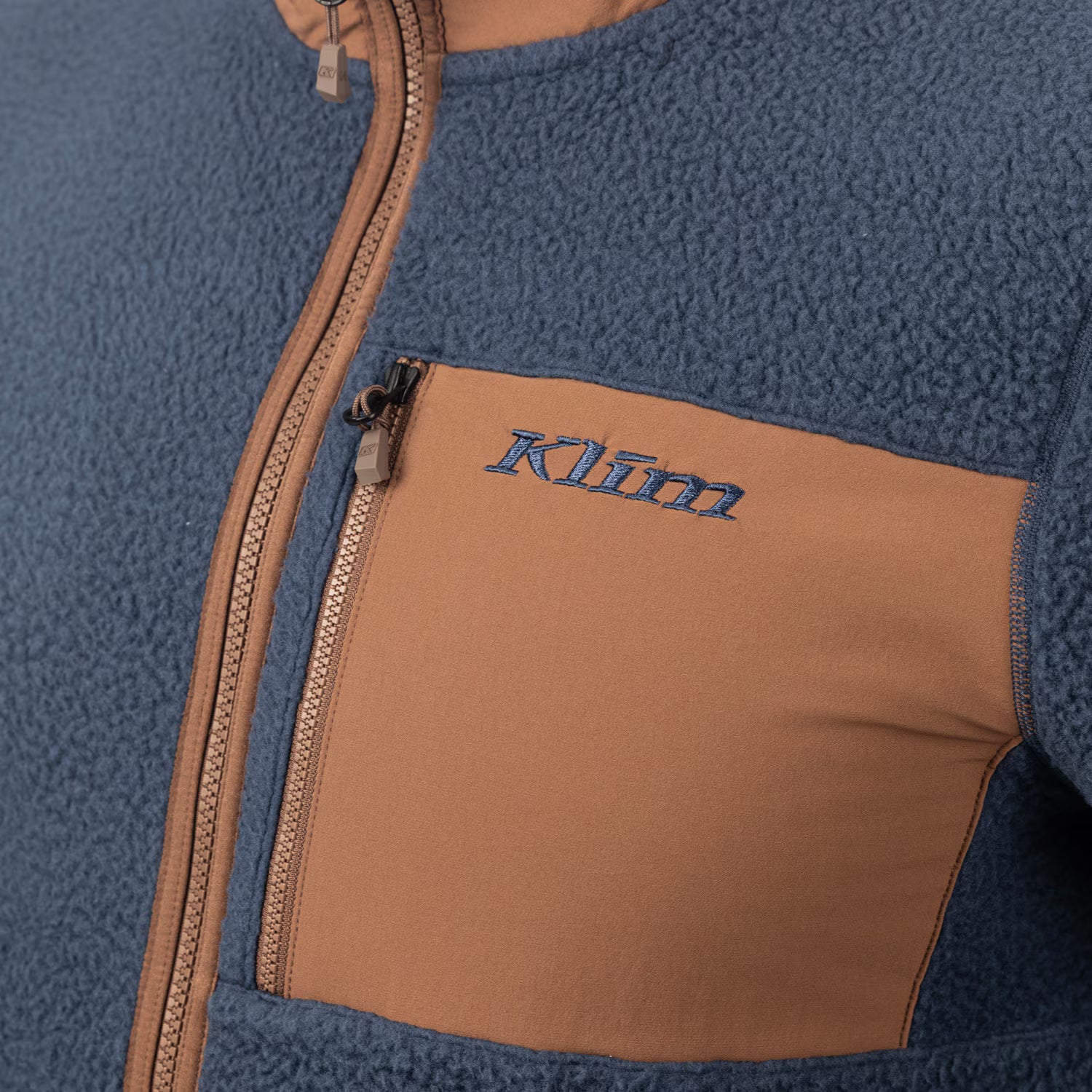 HIGH PILE JACKET (Insignia Blue/Cocoa Brown) | KLIM