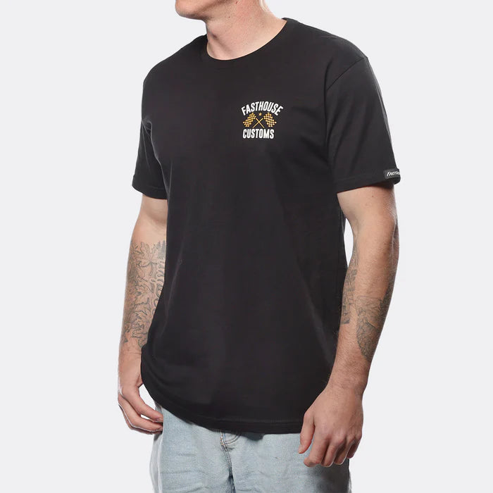 68 TRICK SS TEE (Black/Vintage Gold) | Fasthouse