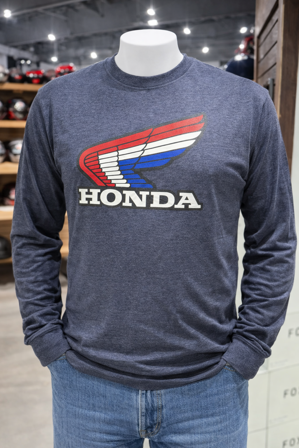 HONDA LONGSLEEVE SHIRT (Navy) | TNT